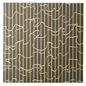 Wavy gestreepte pistache tegeltje (Voorkant)