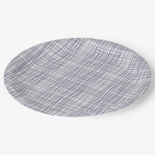 Wavy gestreepte wegwerp partij papier Bord (Gekanteld)