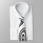 Wavy gestreepte zwart-witte Stropdas (Gebonden)