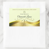 Wavy Gold Deluxe Decor Lichtgeel Monogram Label (Tas)