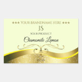 Wavy Gold Deluxe Decor Lichtgeel Monogram Label (Voorkant)