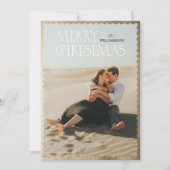 Wavy Gold Lijst Classic Vrolijk Kerstfeest Feestdagenkaart (Voorkant)