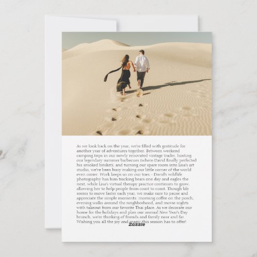 Wavy Gold Lijst Classic Vrolijk Kerstfeest Feestdagenkaart (Achterkant)