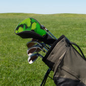 Wavy Green en Black Golfheadcover (Insitu)