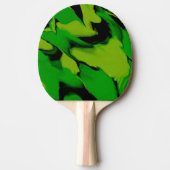 Wavy Green en Black Tafeltennisbatje (Voorkant)