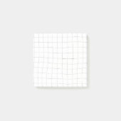 Wavy Grid Sticky Notes - Zwart-wit (Voorkant)