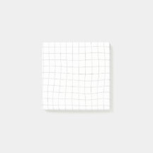 Wavy Grid Sticky Notes - Zwart-wit