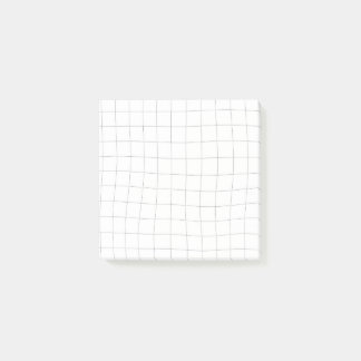 Wavy Grid Sticky Notes - Zwart-wit