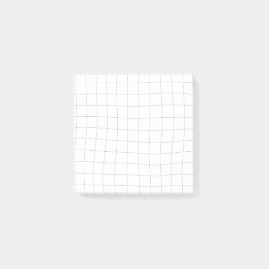 Wavy Grid Sticky Notes - Zwart-wit (Voorkant)