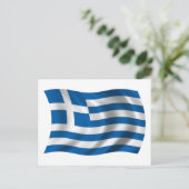 Wavy griece Flag Briefkaart (Staand voorkant)