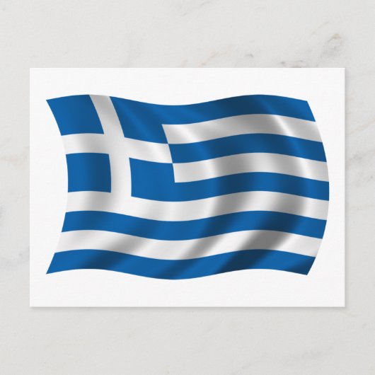 Wavy griece Flag Briefkaart (Voorkant)