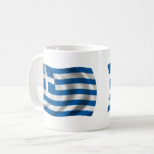 Wavy griece Flag Koffiemok (Voorkant links)