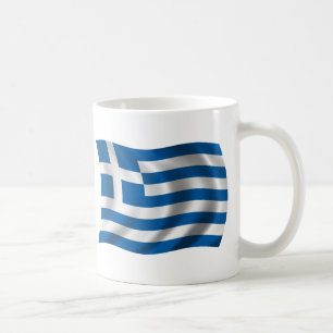 Wavy griece Flag Koffiemok
