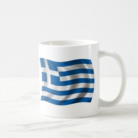 Wavy griece Flag Koffiemok (Rechts)