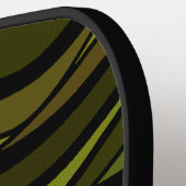 Wavy Groene Geometrische Grafische Monogram Koolst Pickleball Paddle (Links Detail)