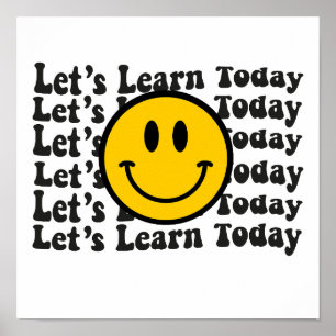 Wavy Groovy Laten we vandaag leren Poster
