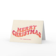 Wavy Groovy Script Merry Christmas