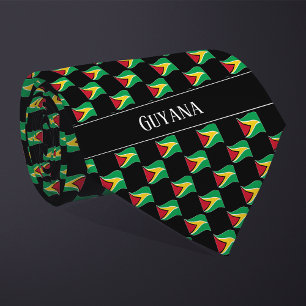 Wavy Guyana-vlagpatroon Stropdas