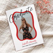 Wavy handgeschreven afstuderen Aankondiging Briefk