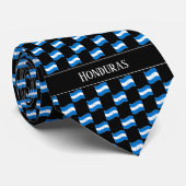Wavy Honduras Vlag Patroon Stropdas (Opgerold)