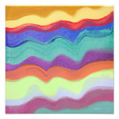 Wavy horizontale strepen, Abstract schilderij Foto Afdruk (Voorkant)