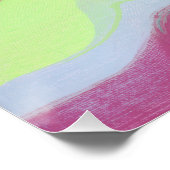 Wavy horizontale strepen, Abstract schilderij Perfect Poster (Hoek)