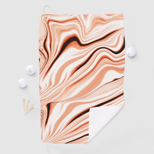 Wavy in de schoppen van beige, gebogen bruine cili golfhanddoek (Insitu)