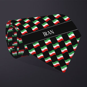 Wavy Iran Vlag Patroon Stropdas