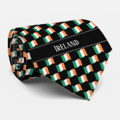 Wavy Ireland Flag Pattern Stropdas (Opgerold)