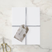 Wavy Ivory Wedding Bedankt Cadeaulabel (Met Touw)