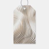 Wavy Ivory Wedding Bedankt Cadeaulabel (Achterkant)