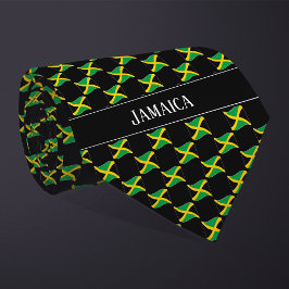 Wavy Jamaica vlag patroon Stropdas
