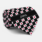 Wavy Japan Vlag patroon Stropdas (Opgerold)