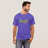 Wavy Joy Psychedelic Groovy 70s Retroypography Art T-shirt (Voorkant volledig)