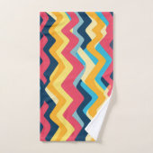 Wavy kleuren zigzag bad handdoek (Handdoek)