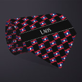 Wavy Laos-vlagpatroon Stropdas