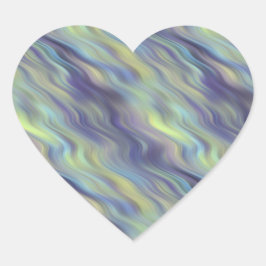 Wavy Lavender Texture Hart Sticker