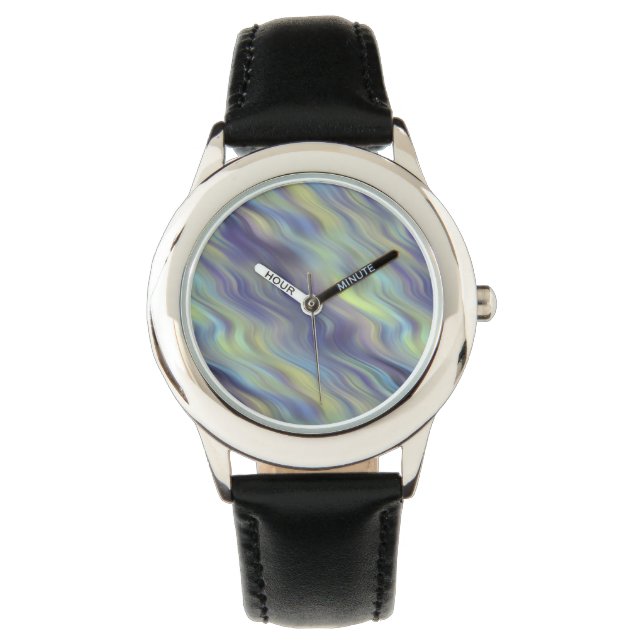 Wavy Lavender Texture Horloge (Voorkant)