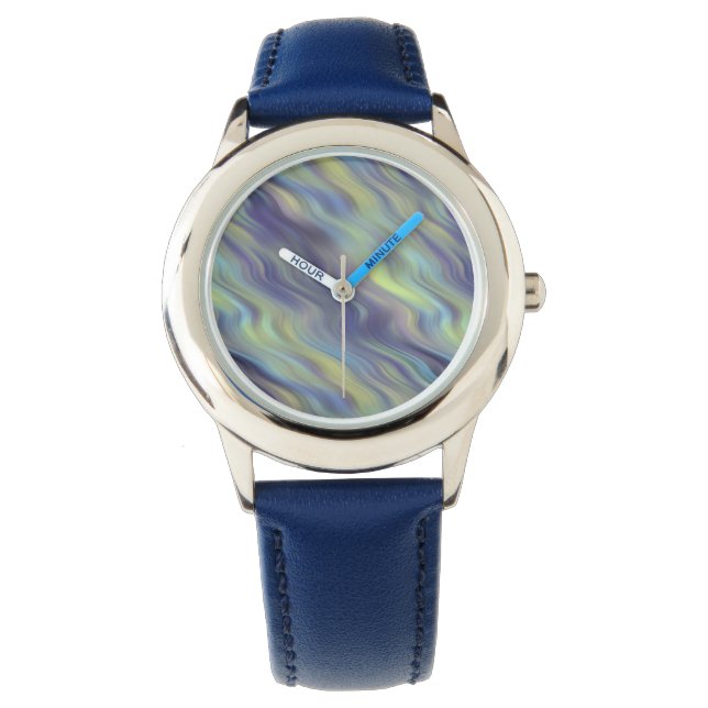 Wavy Lavender Texture Horloge (Voorkant)