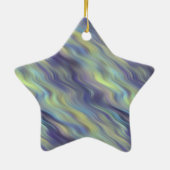 Wavy Lavender Texture Keramisch Ornament (Achterkant)