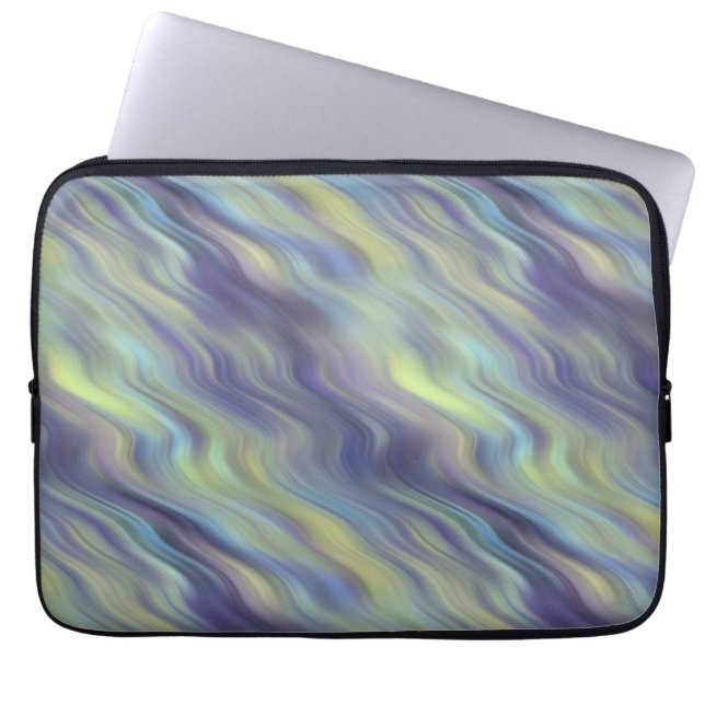 Wavy Lavender Texture Laptop Sleeve (Voorkant)