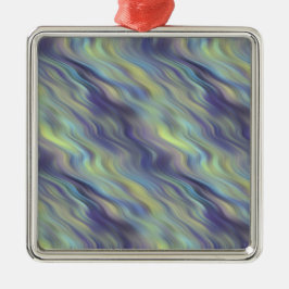 Wavy Lavender Texture Metalen Ornament