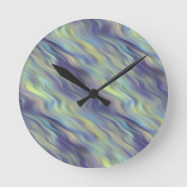 Wavy Lavender Texture Ronde Klok
