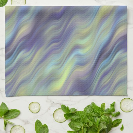 Wavy Lavender Texture Theedoek (Gevouwen)