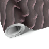 Wavy lijnen donkere achtergrond minimalistisch pat cadeaupapier (Rol Hoek)