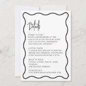 Wavy lijst, golvende rand, modern, de detailkaart save the date (Voorkant)