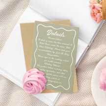 Wavy Lijst Hand getekend script Olive Green