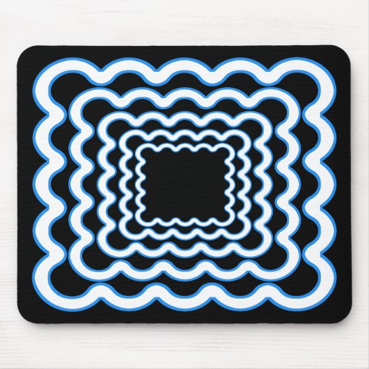 Wavy Lijsten Mousepad Muismat (Voorkant)