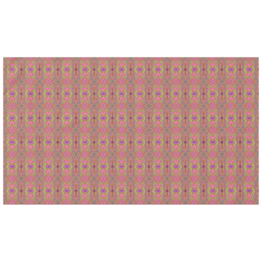 Wavy Lime Green en Hot Pink Trippy Pattern Tafelkleed (Voorkant (Horizontaal))