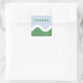 Wavy Line Bedankt Envelop Zegel - Groen (Tas)
